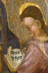 Picardie 080 - Laon - Museum - „Die Apostel“ (Detail) - Meister der Stunden von Rohan - Ölmalerei auf Eiche aus dem 15. Jahrhundert